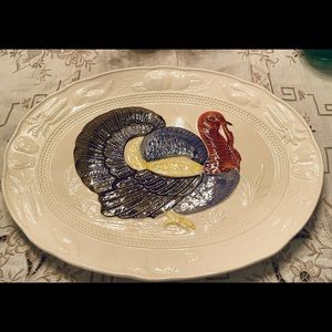 VINTAGE 1960s TURKEY PLATTER! ♥️🐈‍⬛♥️ thanksgiving family Dinner LARGE